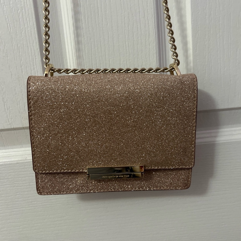 Kate Spade Glitter Crossbody Bag - Rose Gold
